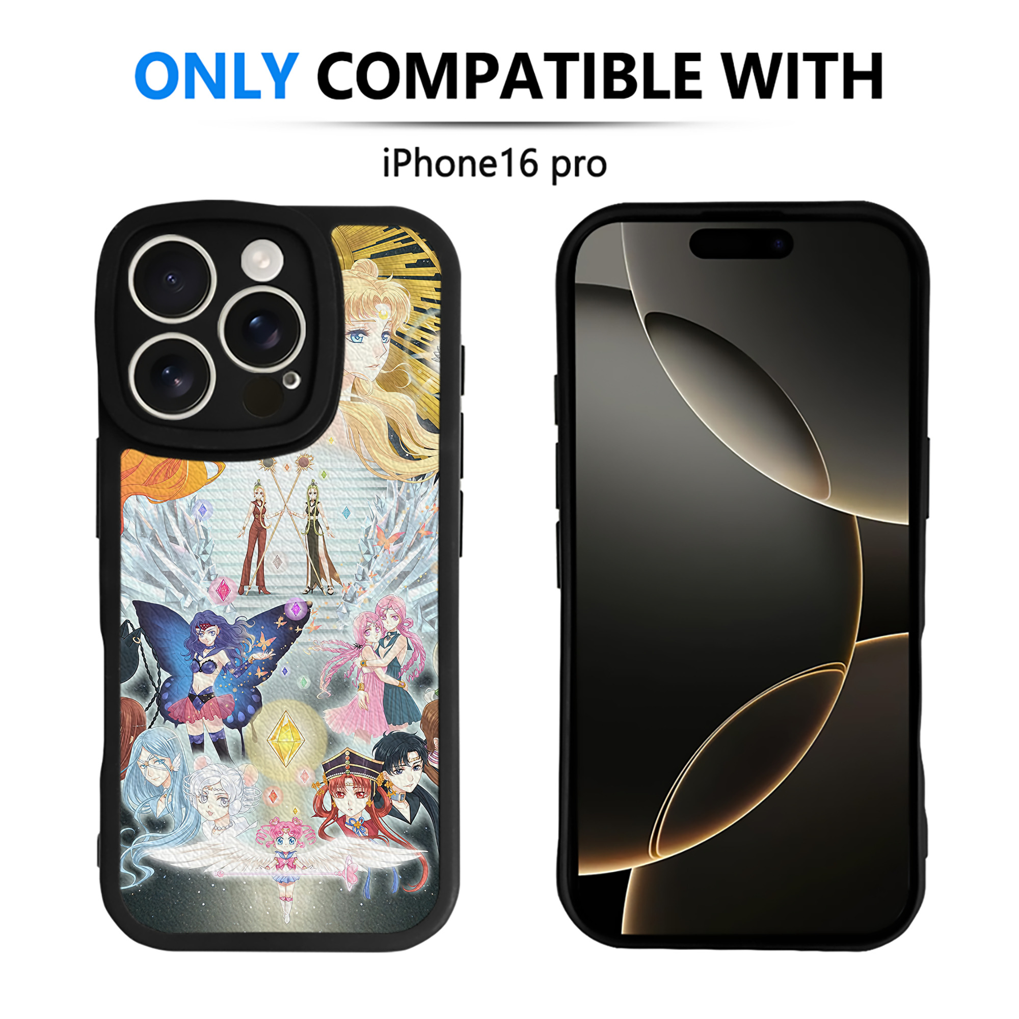（画像用） 美少女戦士セーラームーン Sailor Moon 【iPhone 16シリーズ対応】シリコンスマホケース（レザー調） 材質：シリコン